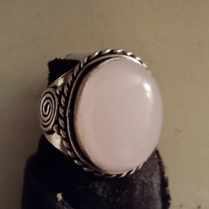 India Moonstone Gemstone  Silver Plated